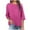 Hot Pink, variant on Plus Size 4X Women's Short Sleeve Tops Sale Under $10 Free Shipping Summer Casual Loose Solid Color Blouse