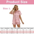 thumbnail image 2 of Conjunto de pijama de mujer Conjunto de pijama de camisa de manga corta abotonada y pantalones cortos, 2 of 5