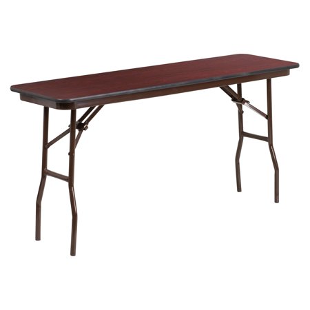 Mahogany Center Table - Flash Furniture YT-1860 60 in. Rectangular Mahogany Laminate Folding Training Table
