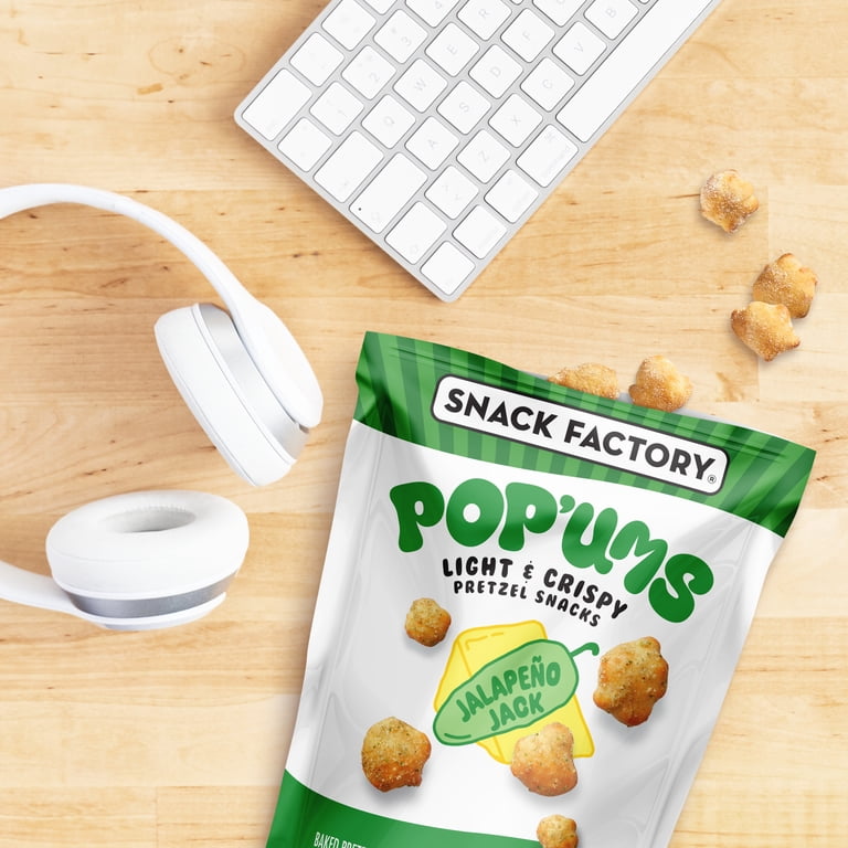 Snack Factory Pop'ums Jalapeno Jack Pretzel Snacks, 9 oz Bag