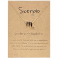 thumbnail image 1 of Twelve Constellation Necklace Black Dripping Oil Constellation Card Clavicle Chain, 1 of 9