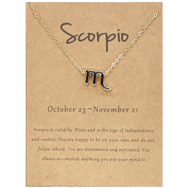 Twelve Constellation Necklace Black Dripping Oil Constellation Card Clavicle Chain