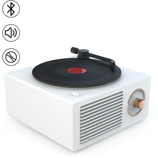 Radio Vintage Haut-Parleur Bluetooth Rétro, Haut-Parleur Portable Sans Fil avec Basses Puissantes et Son Stéréo HD, Radios de Bureau avec Bonne Résolution