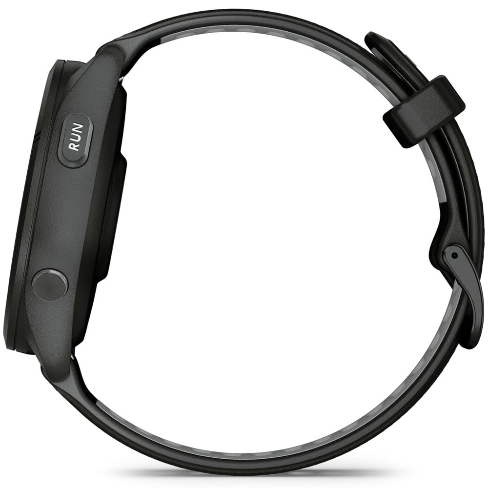 Garmin 010-02810-00 Forerunner 265 GPS Smartwatch, Black/Powder Gray Bundle with Workout Cooling Sport Towel + Deco Essentials Wearable Commuter Front & Rear Safety Light