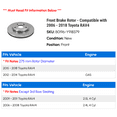 thumbnail image 2 of Front Brake Rotor - Compatible with 2006 - 2018 Toyota RAV4 2007 2008 2009 2010 2011 2012 2013 2014 2015 2016 2017, 2 of 2