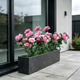 thumbnail image 6 of Fiaya Women Artificial Azalea Flowers Pink UV Resistant Faux Shrubs Plants Fake Flowers for Porch Garden Wedding Decor 13.8in, 6 of 6