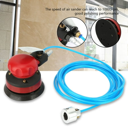 

CHICIRIS 5 Air Random Orbital Palm Sander Powered Wet Orbital Air Palm Sander Pneumatic Portable Handheld 1/4 Inlet Grinding Machine Kit