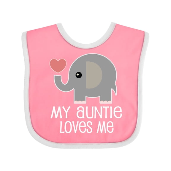 Inktastic My Auntie Loves Me Niece Boys or Girls Baby Bib