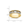 thumbnail image 2 of Gem & Harmony Mens 14K White & Yellow Gold Celtic Claddagh Band Ring (SIZE 10) for Men, 2 of 5