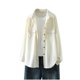 thumbnail image 2 of Chaquetas y abrigos casuales de manga larga sin capucha para mujer, de color liso, con doble bolsillo, de manga larga, sin capucha, con botones y cuello vuelto, abrigos casuales para mujer, top de pol, 2 of 8