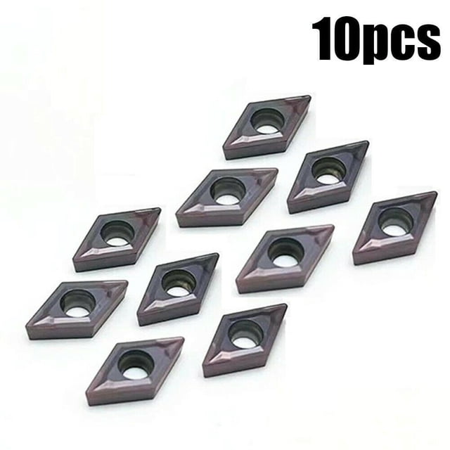 10PC DCMT21.51 DCMT070204 VP15TF Carbide Inserts For Lathe Turning Tool Holder