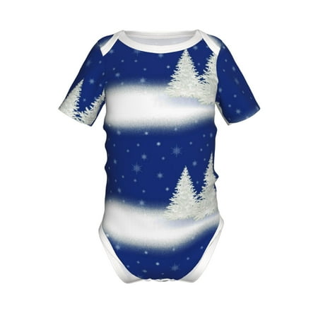

Yiaed Christmas Fir Tree Print Infant Climbing Short Sleeve Onesie One-Piece Baby Bodysuit Clothes 0-12 Months -18 Months