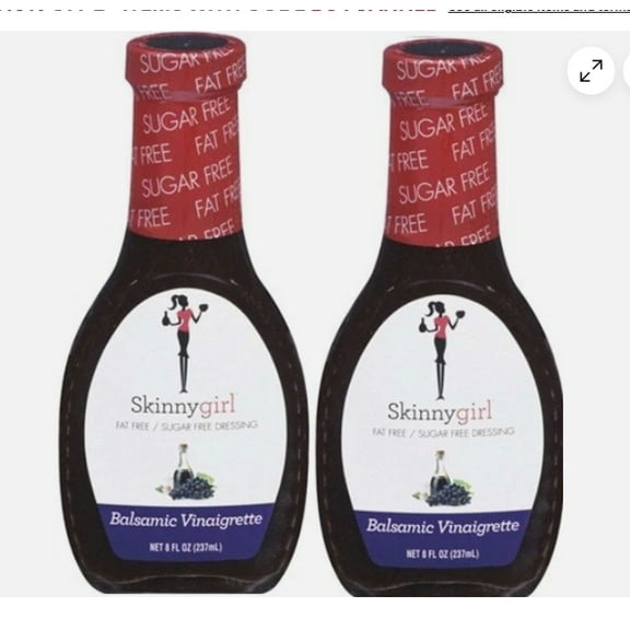 Balsamic Vinaigrette Fat Free Sugar Free Salad Dressing, 2 Bottles, 8 Oz