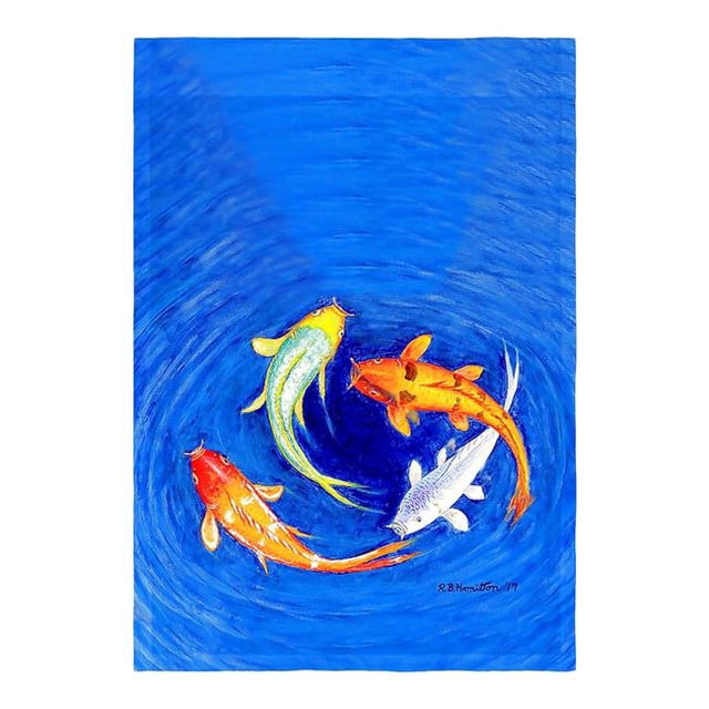 Betsy Drake FL857 Drapeau Koi Tourbillonnant 12.5 x 18 Po