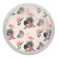 thumbnail image 1 of 4PCS Round Flamingo Cabinet Fluorescence Knob Glowing in the Dark Furniture Drawer Pulls Handle with Screws, 1 of 5