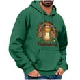 thumbnail image 3 of VBTAPA 2026 Thanksgiving Hoodies for Men Funny 3D Turkey Print Fleece Hooded Sweatshirt Loose Casual Pocket Hoodie Lightweight Drawstring Pullover Sweatshirts Green L, 3 of 5