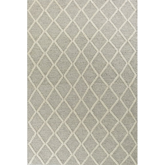 5' x 7'  Wool Grey Area Rug