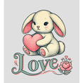 thumbnail image 2 of Bunny Love Women's Vivid White Crew Neck Short Sleeve Crop Tee-Medium, 2 of 7