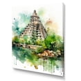 thumbnail image 2 of Designart "Mexican Art featuring Chichen Itza II" People Canvas Wall Art - Global Green Mexican Art Entryway Wall Art, 2 of 6
