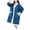Blue, variant on Fanxing Terry Absorbent Robes for Women Extra Thick Cozy Warm Plush Bathrobe Cozy Christmas Gift Button Down Nightgown Sleepwear Blue Free Size