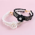 thumbnail image 4 of Faux Pearl Pet Collar - Embellished Dress-Up - Fine Weaving Craftsmanship - Flower Cat Collars - Holiday Accessory, 4 of 8