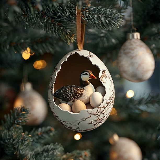 Christmas Happy Farm Christmas Eggs Baby Animals Ducks Dinosaur Snake Eggs Christmas Ornaments Christmas Tree Pendant