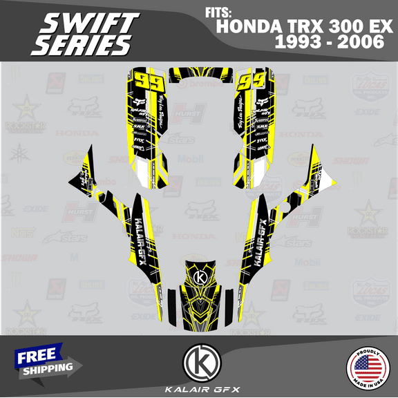 Kalair GFX Graphics Kit for Honda ATV TRX 300EX (1993-2006) Swift Series