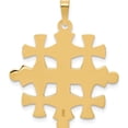 thumbnail image 4 of 14K Yellow Gold Polished Jerusalem Cross Pendant (32 X 26) Made In United States xr1489, 4 of 6