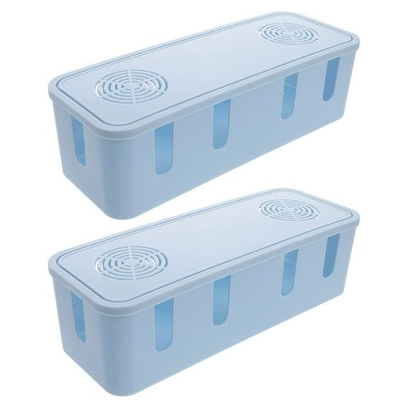 FRCOLOR 2 PCS Storage Containers for Cables High Capacity Cord Organizer Sky-