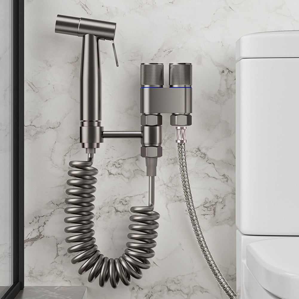 Dleadar Toilet High Pressure Flushing Nozzle Faucet Companion Bathroom Bidet Nozzle Set House