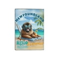 thumbnail image 2 of Newfoundland Hello Summer Beach Theme with Sunglasses and Tropical Cocktail Travel Passport Wallet Newfie Dog Lover Gifts PU Leather Passport Holder Cover - 00009, 2 of 5