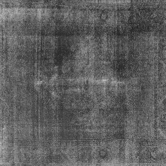Ahgly Company Indoor Square Oriental Gray Industrial Area Rugs, 7' Square