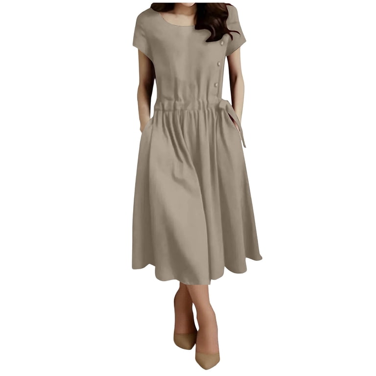 midi cotton dress with sleeves White Puffed Sleeve Embroidery Color:ECLIPSE prom dresses 2019 Long Prom Dress JVN24164 Machine wash cold