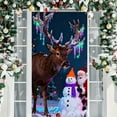 thumbnail image 4 of OEFNTAC Christmas Door Cover Polyester Tapestry Hanging Door Wrap Decoration Easy Install Holiday Party Entryway Merry Christmas Winter Door Decor Foldable Reusable Classroom 35x71in, 4 of 9