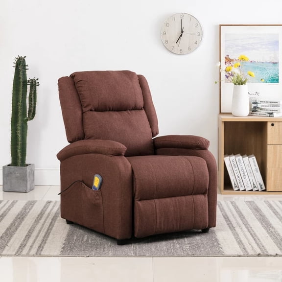 vidaXL Reclining Adjustable Fabric Armchair Massage Chair