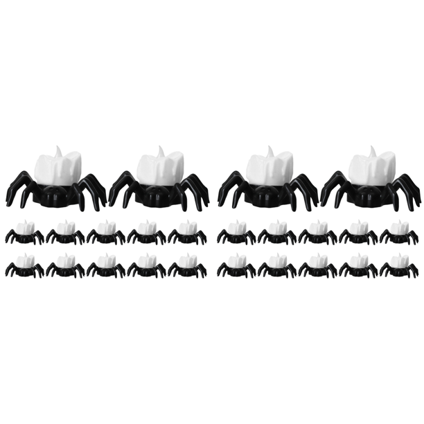 12 Uds. Luces Globo Ocular Araña Halloween Suministros Ambiente Fiesta () Blanco