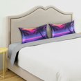 thumbnail image 3 of Yayeee Pillowcase Queen Size Set of 2 Satin Wrinkle Resistant Pillow Case, Pink Digital Art, 3 of 7