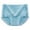 Blue, variant on Midwennn Women Fashion Solid Mid Waist Lace Comfortable Breathable Underwear Womens Bikini Panties Microfiber