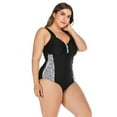 thumbnail image 6 of Baywell Women Plus Size One Piece Swimsuits Tummy Control Bathing Suits V Neck Swimwear, Black A, XL, 6 of 6