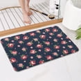 thumbnail image 4 of Pioneer Flower Floral Print Pattern Bathroom Rugs Mat, Non Slip Microfiber Bathroom Rug with Rubber Backing, Soft Mats for Bathroom Floor Tub Shower, 17"x27", 4 of 5