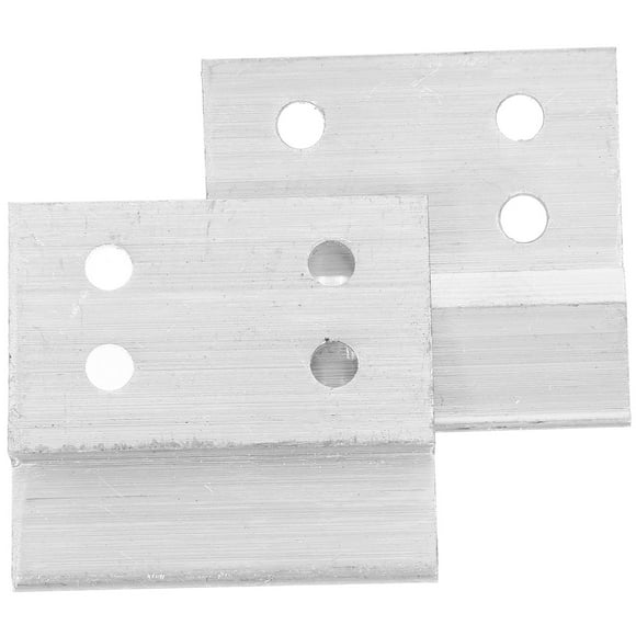 RUNROTOO 2Set French Cleats Bracket Heavy Duty Aluminum Alloy Silver Wall Use