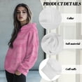 thumbnail image 6 of COEQINE Oversized Women's Hoodies Tops Soft Cozy Casual Wear Fashion Long Sleeves Y2K Loose Pullover Sweatshirts Pink Lip Print Printing Lightweight Fall Winter Outfits Clothes, M, 6 of 7