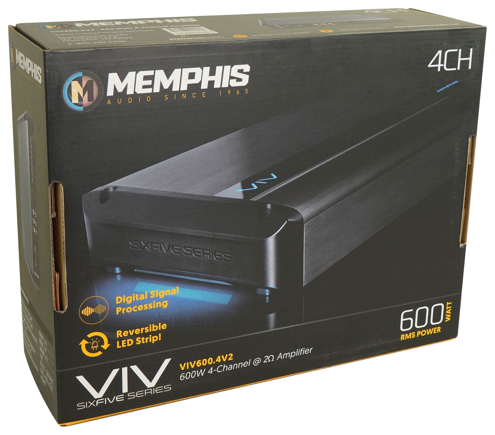Memphis Audio VIV600.4V2 600 Watts 4-Channel Class-D Car Stereo Amplifier