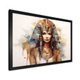 thumbnail image 2 of Designart "Pharaoh's Beauty Gold and Blue Egyptian Woman III" Landscapes Framed Wall Art Decor - Traditional Gold Egypt Bedroom Framed Canvas Wall Art, 2 of 6