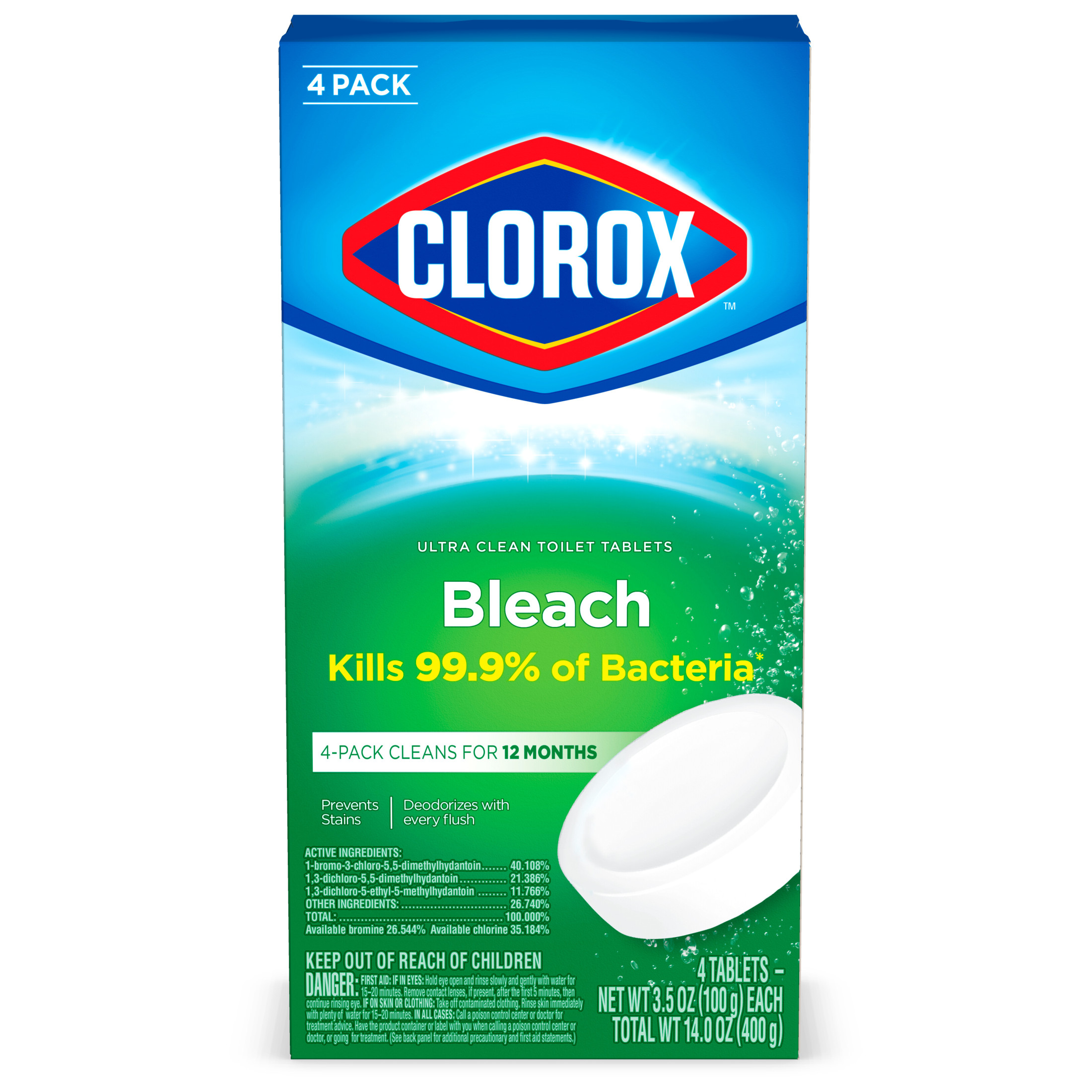Clorox Ultra Clean Toilet Tablets With Bleach, 4 Pack photo 2