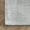 thumbnail image 5 of nuLOOM Layne Soft Silky Faux Rabbit Fur Area Rug, 7' 6" x 9' 6", Light Gray, 5 of 9