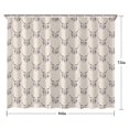 thumbnail image 5 of Beige Buffalo Skull Pattern Shower Curtain 84"x72" ,Bathroom Decorative Shower Curtains Set with 12 Hooks,Modern Waterproof Washable Shower Curtain, 5 of 6