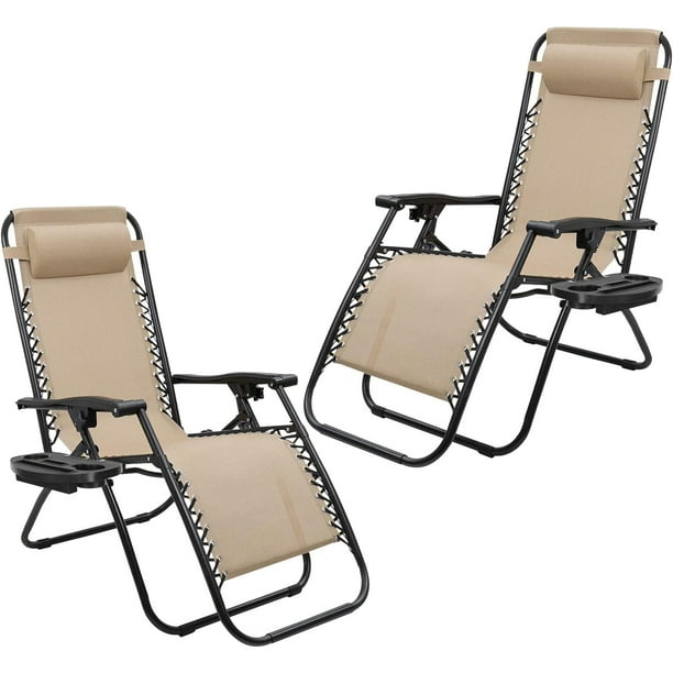 Devoko Zero Gravity Chair Outdoor Lounge Patio Chair Camp Reclining