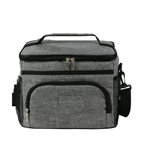 Tesleader 24 Can Soft-Sided Cooler with Shoulder Strap, Gray