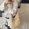 thumbnail image 4 of AJGRHE Crochet Beach Bag for Women - Woven Boho Purse Knitted Shoulder Bag for Summer Vacation Beachy Travel Pool White4, 4 of 6